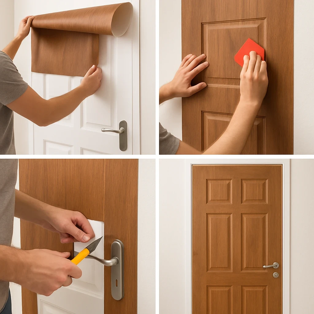 Jak działa okleina na drzwi?